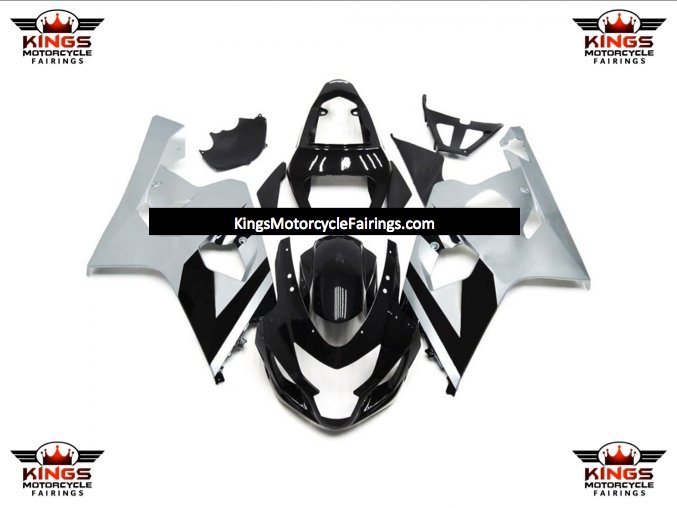 Suzuki GSXR600 (2004-2005) Black & Silver Fairings