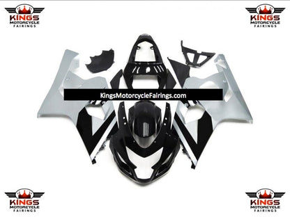 Suzuki GSXR600 (2004-2005) Black & Silver Fairings