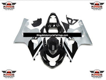 Black and Silver Fairing Kit for a 2004 & 2005 Suzuki GSX-R750 motorcycle