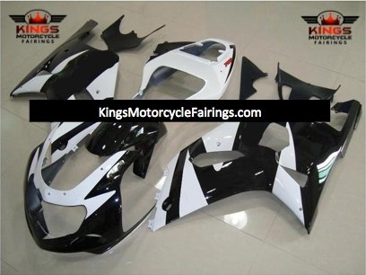 Suzuki GSXR750 Fairings (2000-2003) Black, White at KingsMotorcycleFairings.com