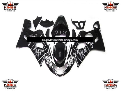 Suzuki GSXR600 (2004-2005) Black & White Tribal Corona Fairings