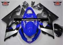 Blue, Gray, Black and Silver Fairing Kit for a 2004 & 2005 Suzuki GSX-R750 motorcycle