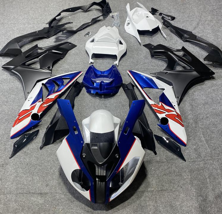 BMW S1000RR (2017-2018) Blue, White, Red & Black Fairings