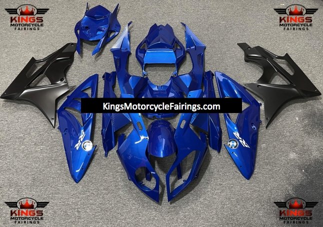 BMW S1000RR Fairings (2009-2014) Blue, Matte Black at KingsMotorcycleFairings.com