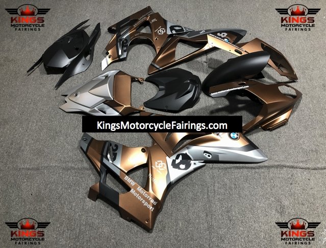 BMW S1000RR Fairings (2015-2016) Matte Bronze, Silver, Black by KingsMotorcycleFairings.com