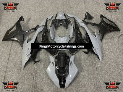 BMW S1000RR Fairings (2019-2022) Nardo Gray, Faux Carbon Fiber at KingsMotorcycleFairings.com