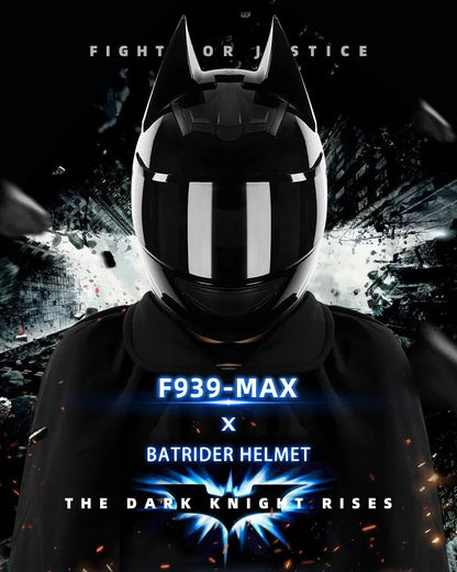 Black Batman HNJ Full-Face Motorcycle Helmet from KingsMotorcycleFairings.com