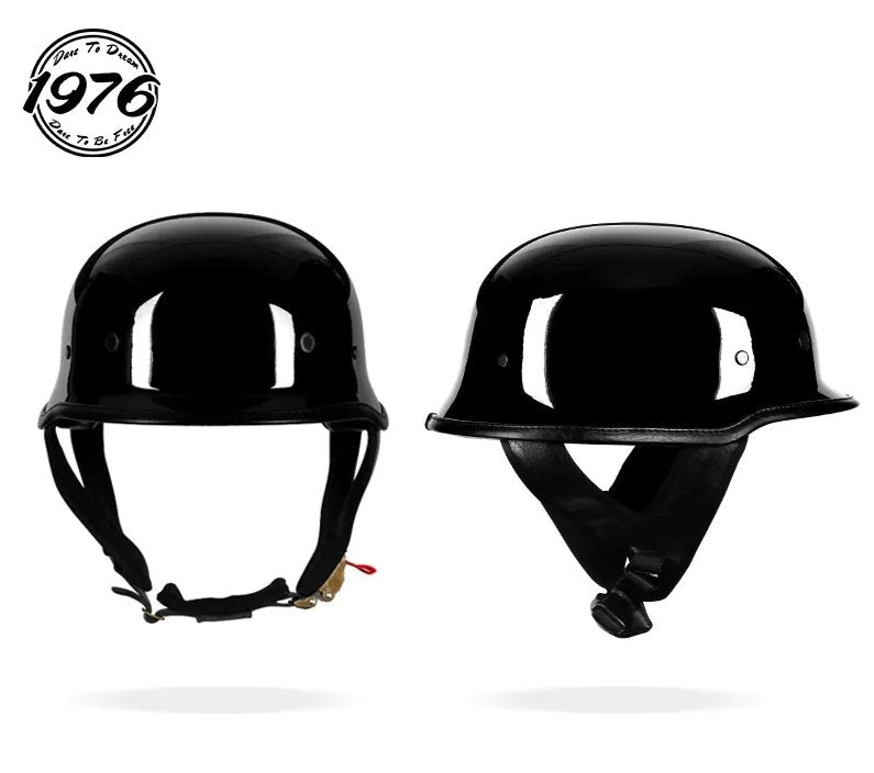 Black Half Face Soldier Motorcycle Helmet is brought to you by KingsMotorcycleFairings.com