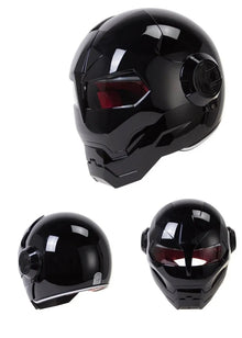 Black Iron Man Full Face Modular Motorcycle Helmet is brought to you by KingsMotorcycleFairings.com