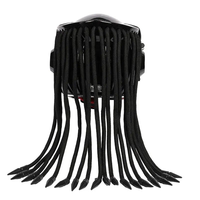 Black Predator HNJ Motorcycle Helmet - KingsMotorcycleFairings.com