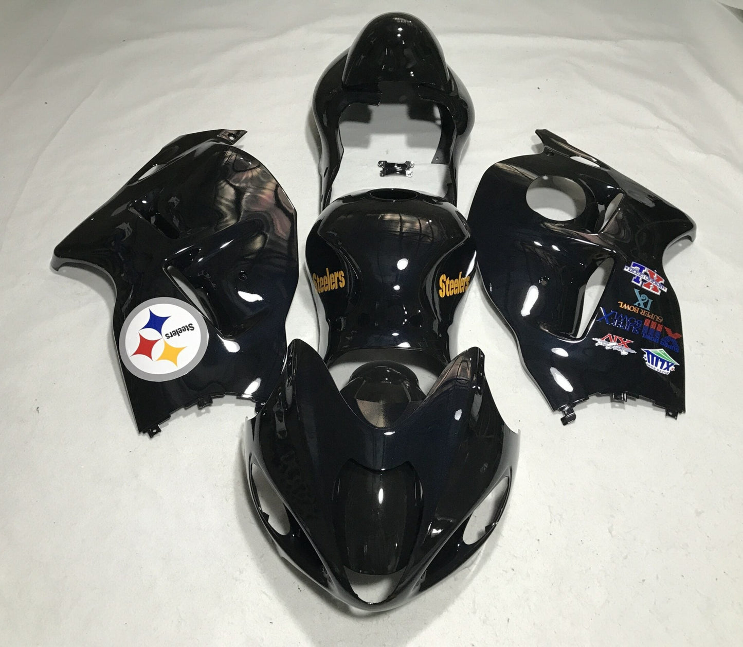 Suzuki GSXR1300 Hayabusa (1999-2007) Black Steelers Fairings