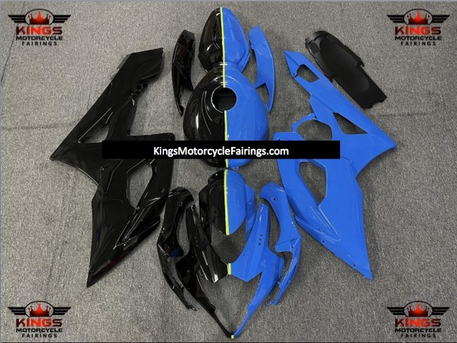 Black, Blue and Yellow Split Fairing Kit for a 2005 & 2006 Suzuki GSX-R1000 motorcycle