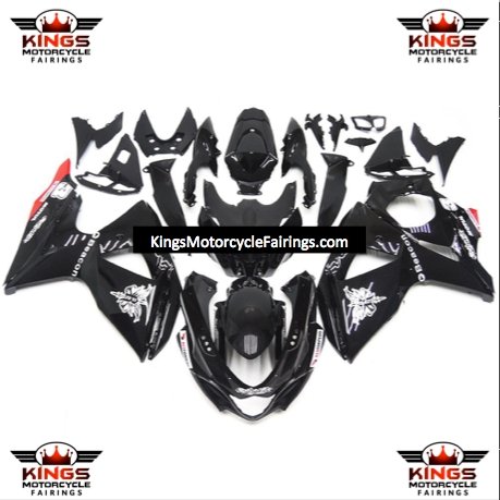 Suzuki GSXR1000 (2009-2016) Black, White & Red Beacon Fairings