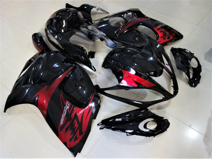 Black and Candy Red Fairing Kit for a 2008, 2009, 2010, 2011, 2012, 2013, 2014, 2015, 2016, 2017, 2018 & 2019 Suzuki GSX-R1300 Hayabusa motorcycle