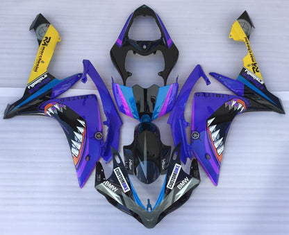 Yamaha YZF-R1 (2007-2008) Black & Purple Shark Teeth Fairings