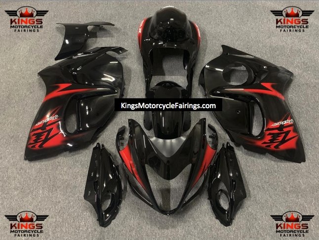 Suzuki GSXR1300 Hayabusa (2008-2019) Black & Red Fairings