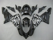 Fairing kit for a Kawasaki ZX10R (2004-2005) Black & White Flames