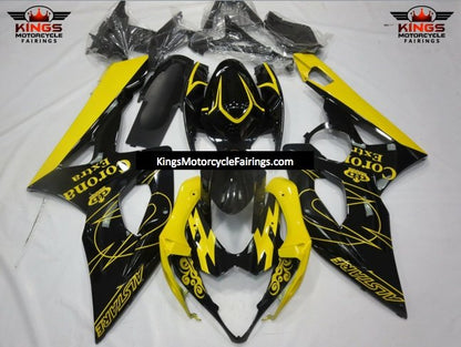 Suzuki GSXR1000 (2005-2006) Black & Yellow Tribal Corona Fairings