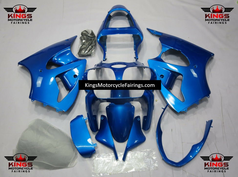 Fairing kit for a Kawasaki ZX6R 636 (2000-2002) Blue
