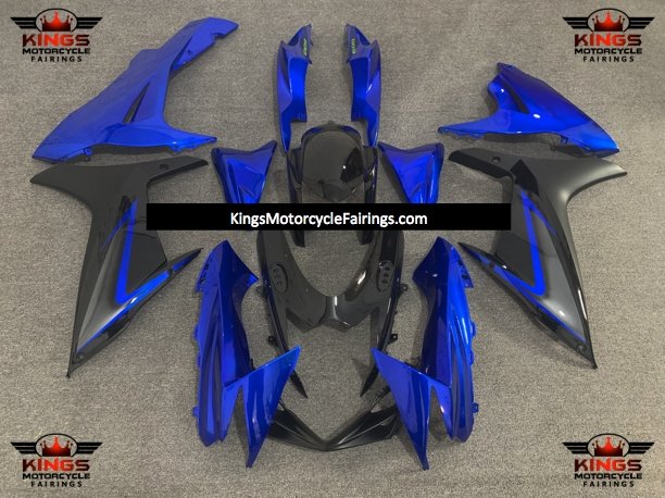 Blue, Black and Gray Fairing Kit for a 2011, 2012, 2013, 2014, 2015, 2016, 2017, 2018, 2019, 2020 & 2021 Suzuki GSX-R750 motorcycle