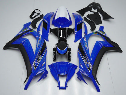 Fairing kit for a Kawasaki Ninja ZX10R (2011-2015) Blue, Black & White at KingsMotorcycleFairings.com