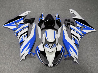 Fairing kit for a Kawasaki Ninja ZX6R 636 (2007-2008) White, Blue & Black