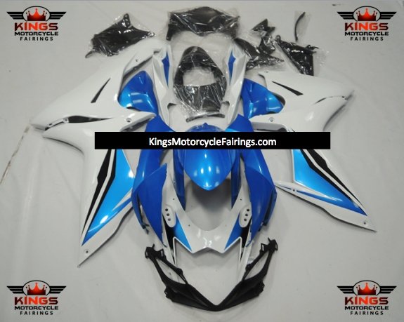 Suzuki GSXR750 (2011-2023) Blue, White & Light Blue Fairings