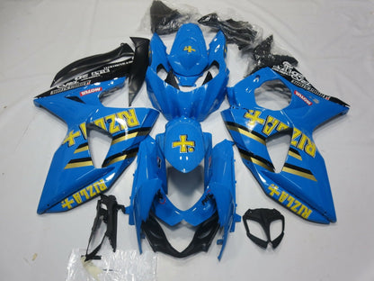 Blue, Yellow, Black and Gold Rizla Fairing Kit for a 2009, 2010, 2011, 2012, 2013, 2014, 2015 & 2016 Suzuki GSX-R1000 motorcycle