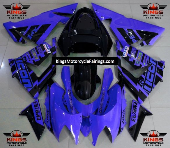 Fairing kit for a Kawasaki ZX10R (2004-2005) Blue & Black