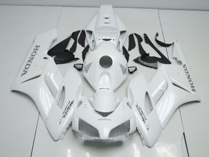 White and Silver Fairing Kit for a 2004 and 2005 Honda CBR1000RR motorcycle
