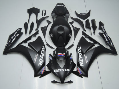 Matte Black and White Repsol HRC Fairing Kit for a 2012, 2013, 2014, 2015 & 2016 Honda CBR1000RR motorcycle