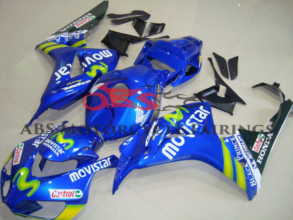 Blue and Green MOVISTAR Fairing Kit for a 2006 & 2007 Honda CBR1000RR motorcycle