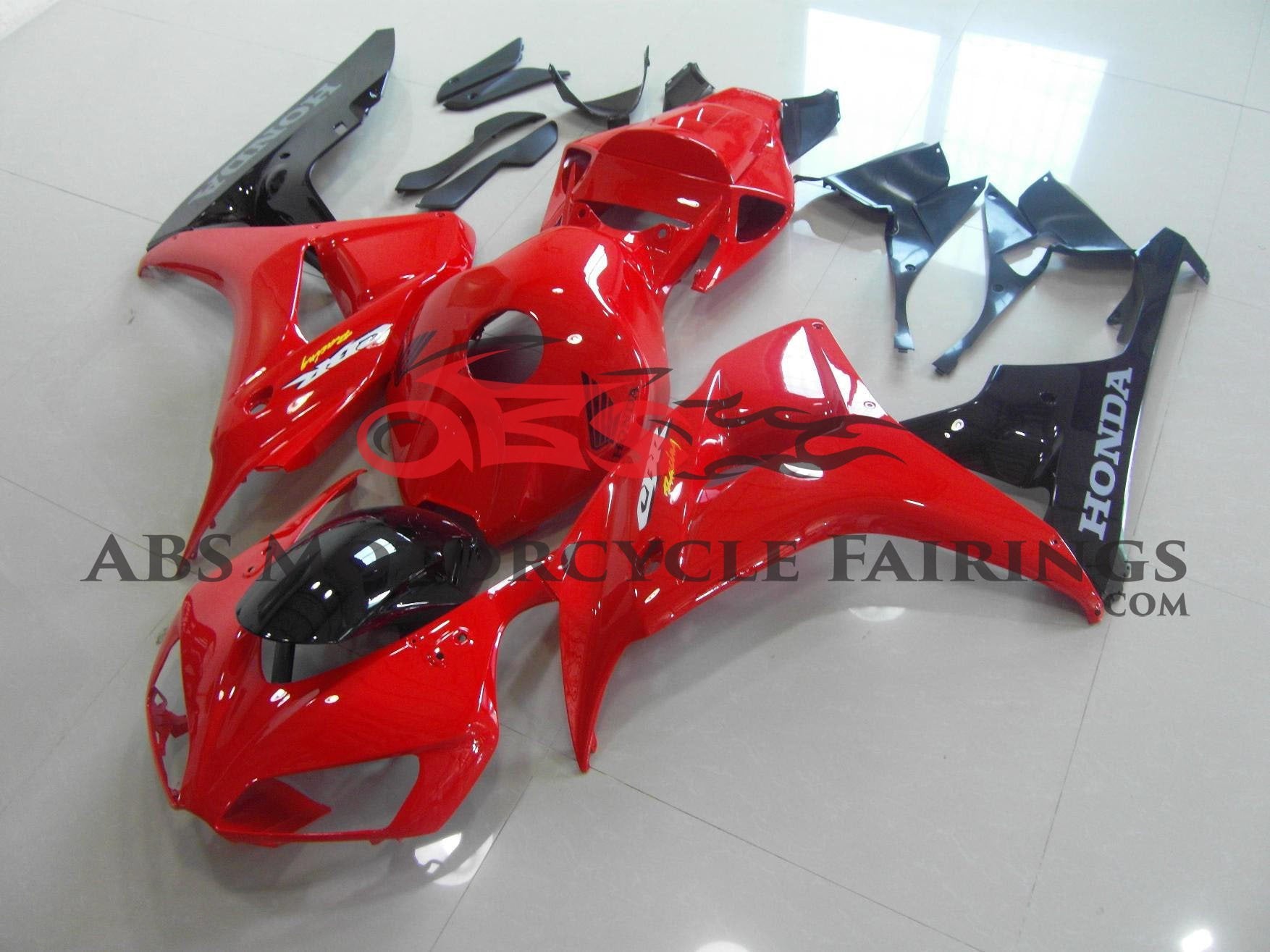 Red and Black Fairing Kit for a 2006 & 2007 Honda CBR1000RR motorcycle