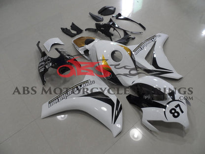 White, Black and Gold Fairing Kit for a 2008, 2009, 2010 & 2011 Honda CBR1000RR motorcycle