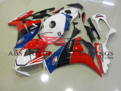 White, Red and Blue Motul Fairing Kit for a 2012, 2013, 2014, 2015 & 2016 Honda CBR1000RR motorcycle