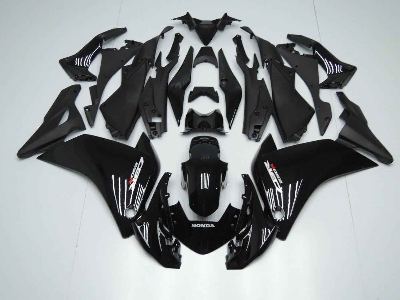 Black Fairing Kit for a 2011, 2012, 2013 & 2014 Honda CBR250R motorcycle