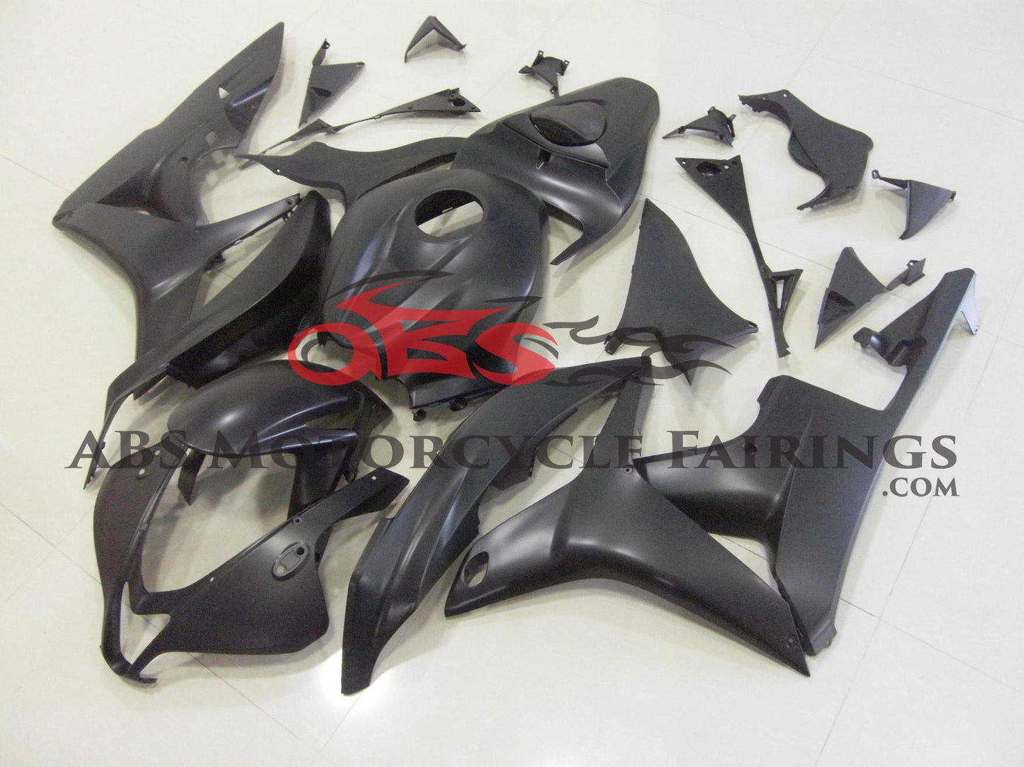 All Matte Black Fairing Kit for a 2007, 2008 Honda CBR600RR motorcycle