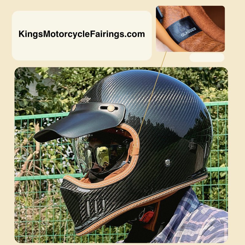 Carbon Fiber 3K Motorcycle Helmet at KingsMotorcycleFairings.com