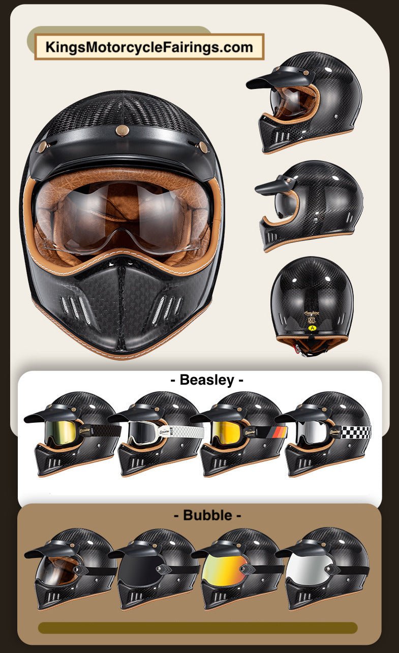 Carbon Fiber 3K Motorcycle Helmets from KingsMotorcycleFairings.com