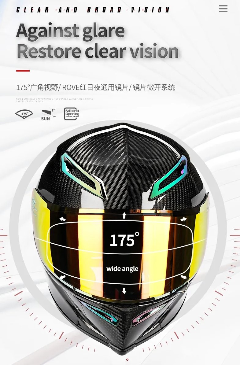 Carbon Fiber 9k Twill HNJ Motorcycle Helmet from KingsMotorcycleFairings.com