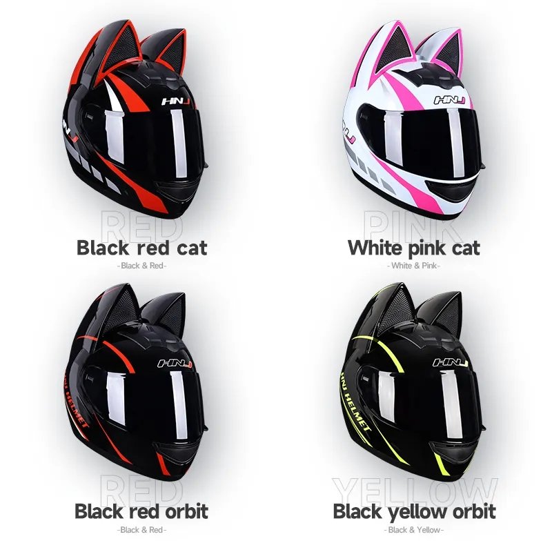 HNJ Full-Face Motorcycle Helmet with Cat Ears is brought to you by Kings Motorcycle Fairings