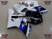 Dark Blue, White, Blue and Black Fairing Kit for a 2004 & 2005 Suzuki GSX-R600 motorcycle
