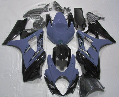 Blue, Black and Silver Fairing Kit for a 2007 & 2008 Suzuki GSX-R1000 motorcycle