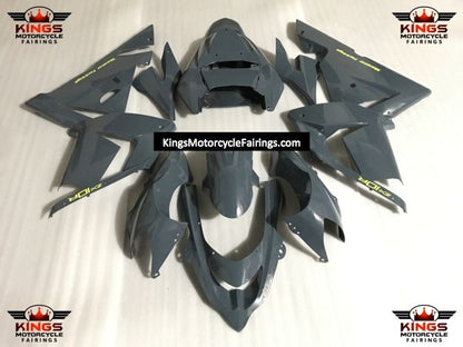 Dark Nardo Gray and Yellow Fairing Kit for a 2004 & 2005 Kawasaki ZX-10R motorcycle