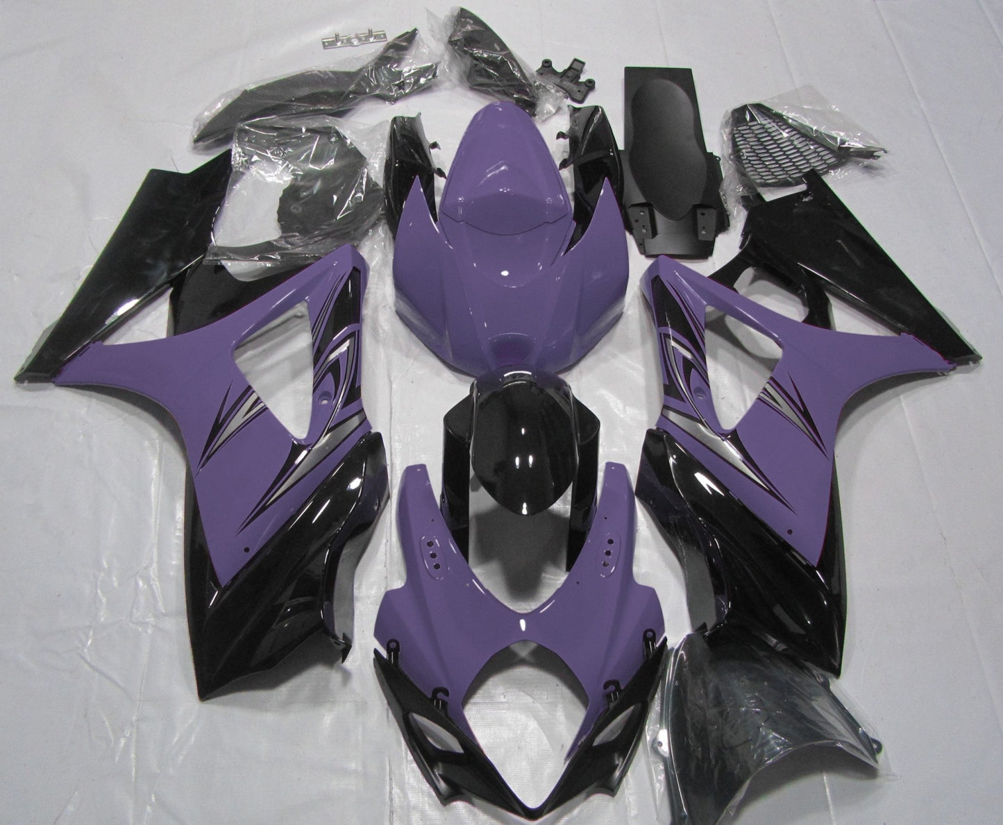 Suzuki GSXR1000 (2007-2008) Purple, Black & Silver Fairings