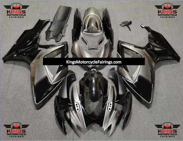 Suzuki GSXR600 (2006-2007) Dark Silver & Black Fairings
