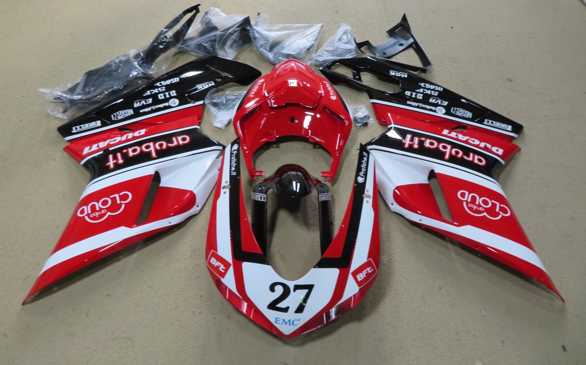 Ducati 1198 (2007-2012) Red, White & Black Fairings