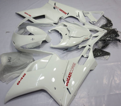 Ducati 1098 Fairing Pieces (2007-2012) White, Red Corse at KingsMotorcycleFairings.com