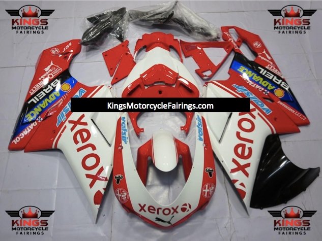 Ducati 1098 Fairing Set (2007-2012) Red, White XEROX at KingsMotorcycleFairings.com