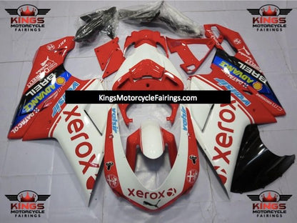 Ducati 1098 Fairing Set (2007-2012) Red, White XEROX at KingsMotorcycleFairings.com